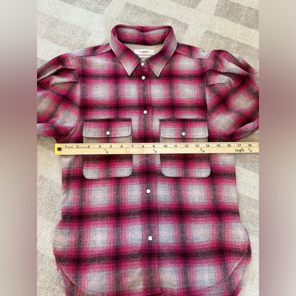 Isabel Marant Etoile Reosi Plaid Button-Down Top (Size 34/2) - Picture 10 of 11